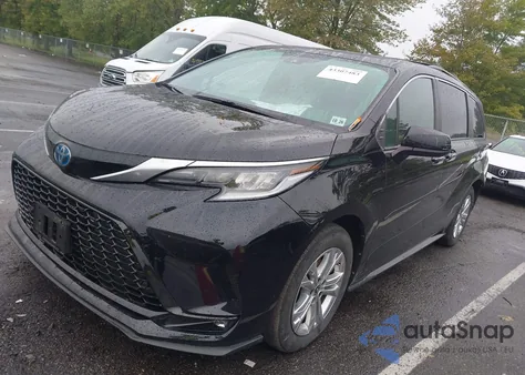 2022 Toyota Sienna Xse z USA, uszkodzony, nr VIN 5TDDSKFC9NS043538
